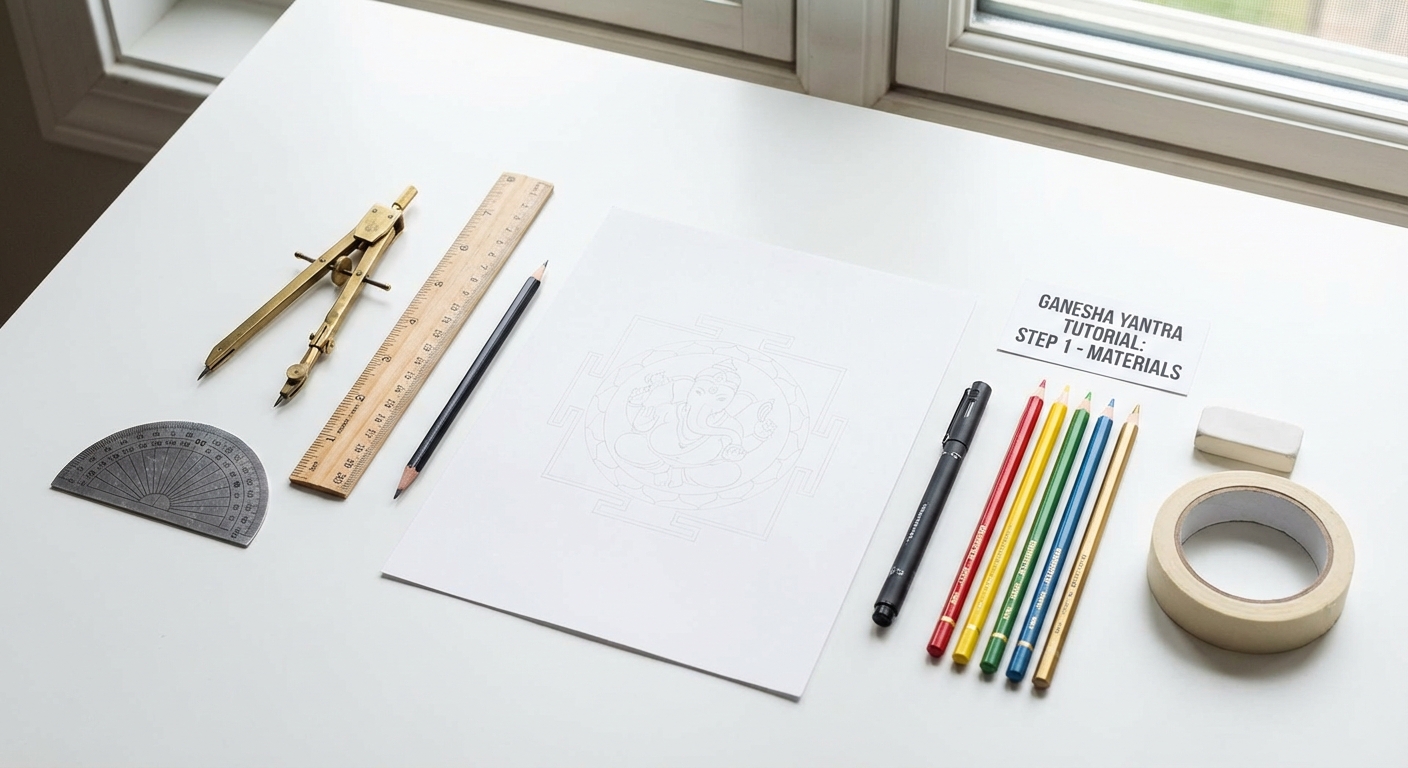 Ganesha Yantra art supplies geometric ganesha yantra tutorial