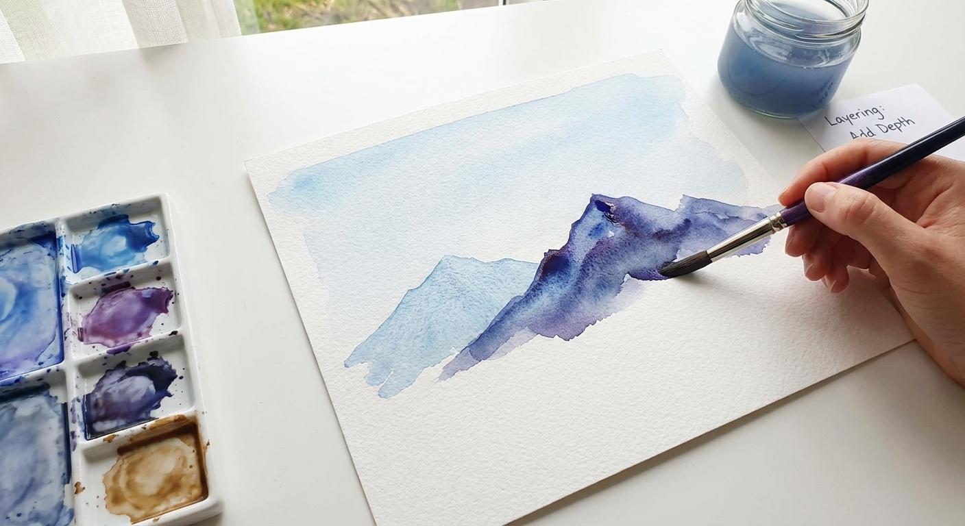 Adding Depth with Watercolor Layers