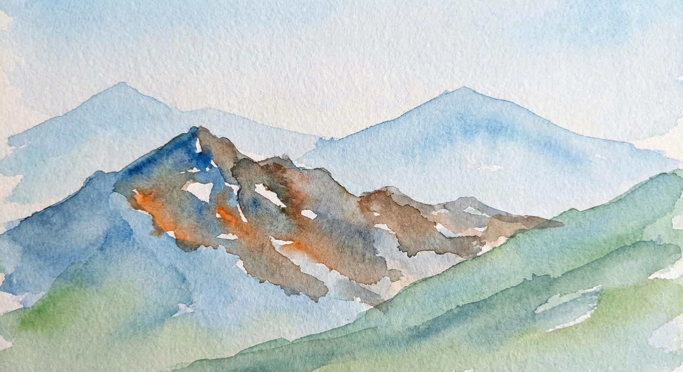 Common Watercolor Mistakes - Mountain Landscape
