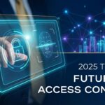 Modern digital keypad and biometric scanner demonstrating the future of access control systems for secure entry in 2025