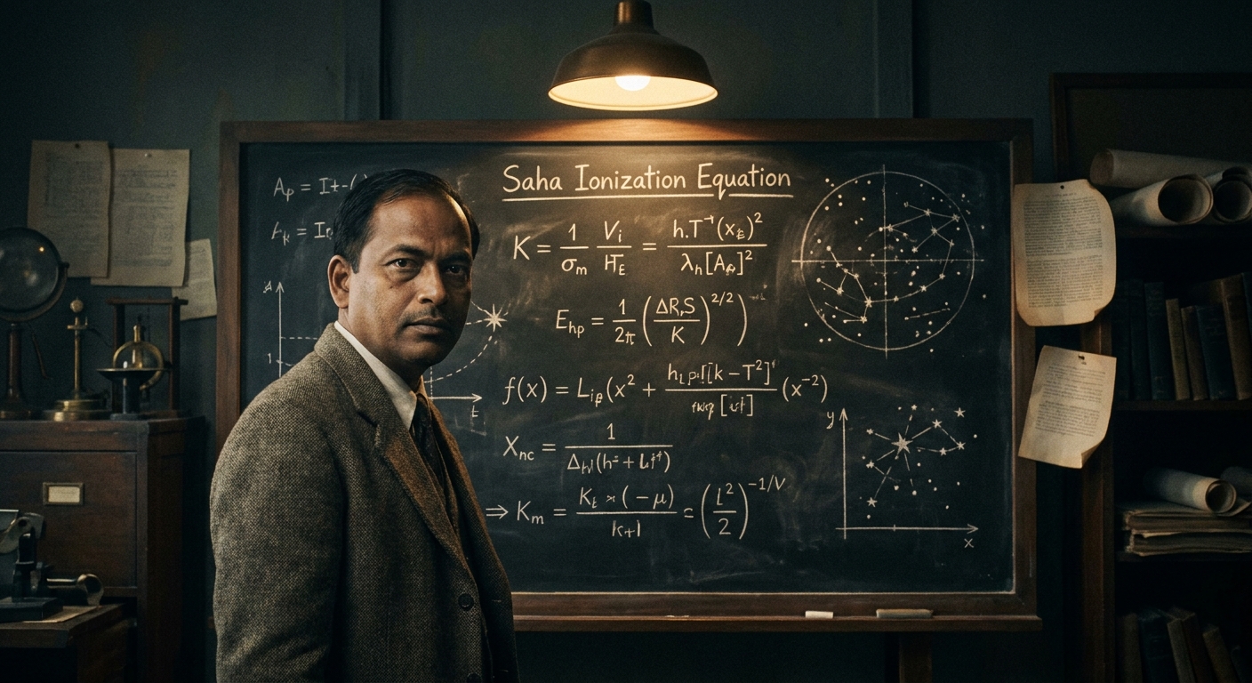 Meghnad Saha portrait